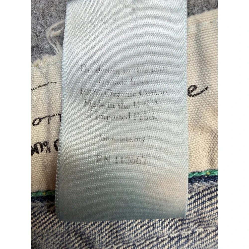 Loomstate Men's Jeans 32x28 Organic‎ Cotton Button Fly Blue Denim